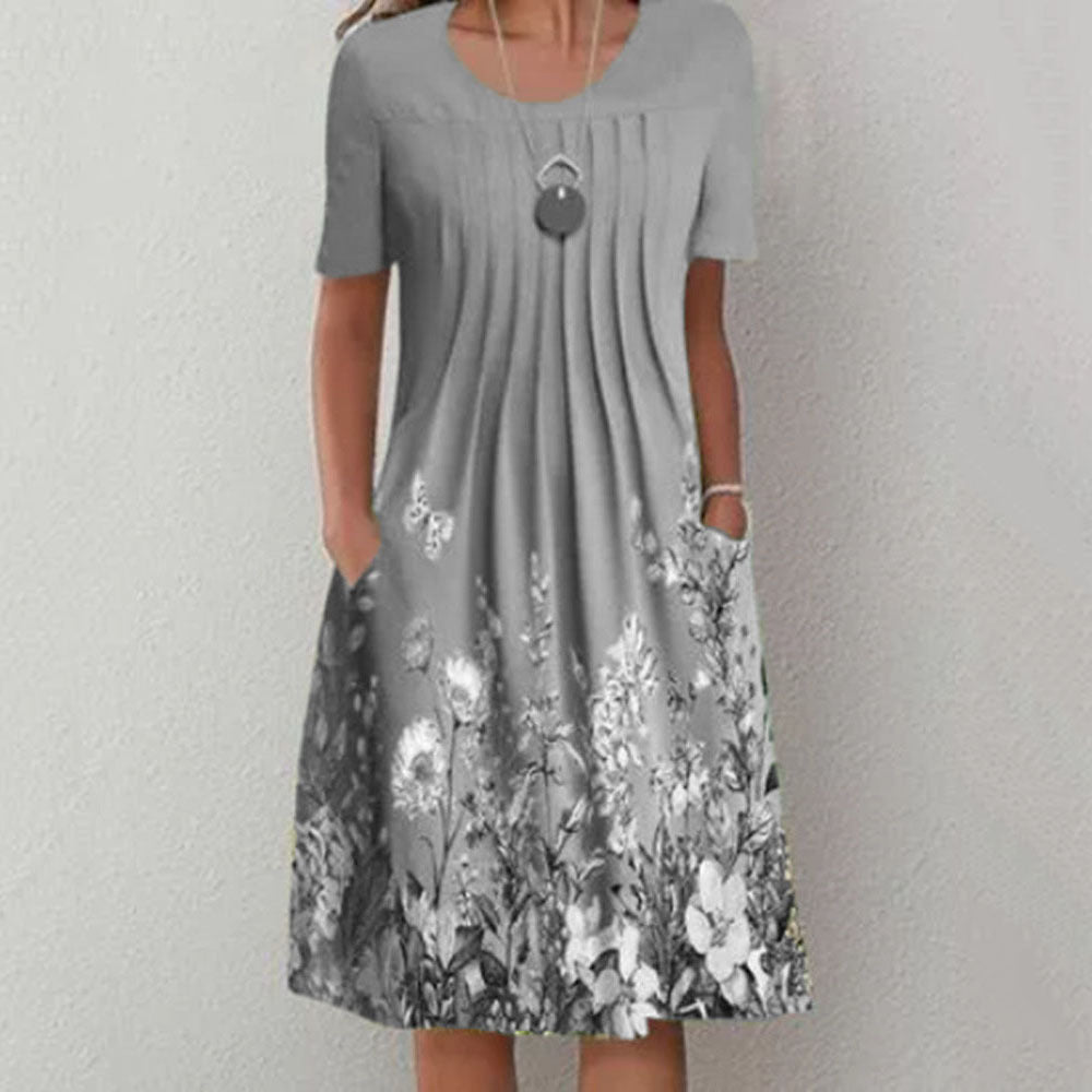 🌸🦋Nové dámské šaty s kulatým výstřihem a potiskem(S-3XL)3705260