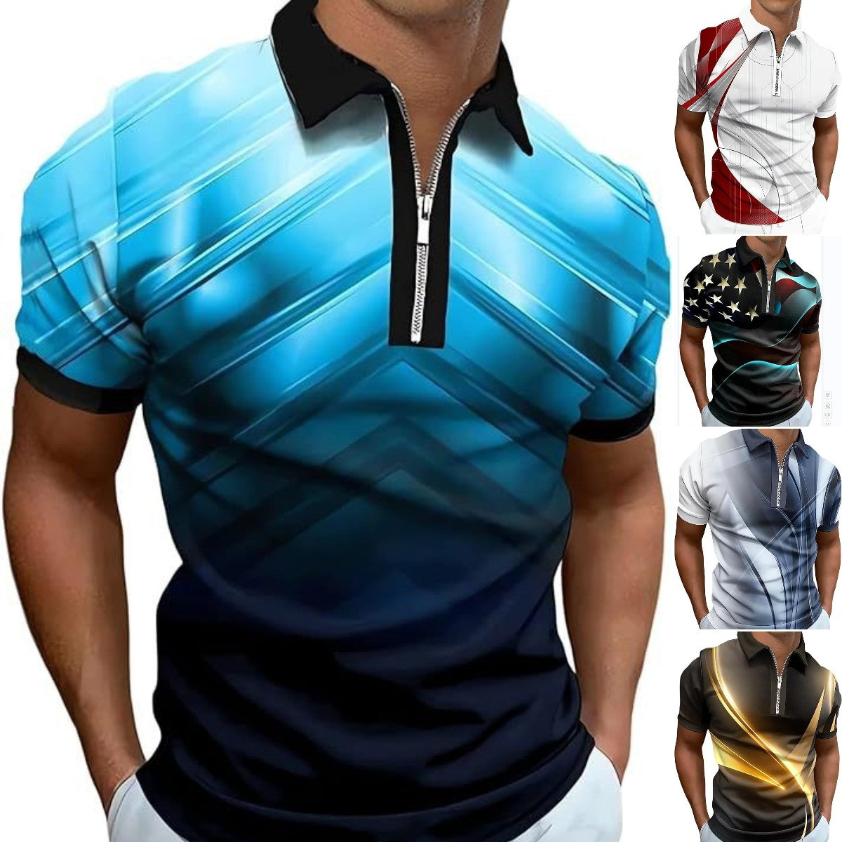 👍👍Ofertă mare 【S-6XL】 😎2025 Tricou polo bărbătesc cu mânecă scurtă, ușor și respirabil