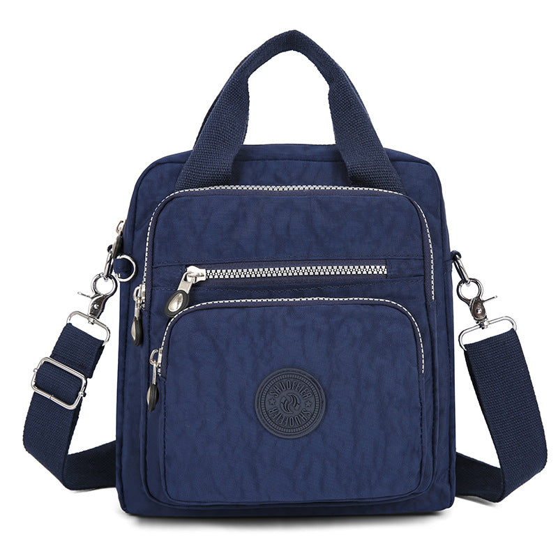 【La modă și versatilă】🎒Geantă cu fermoar dublu, geantă de mână, geantă de umăr