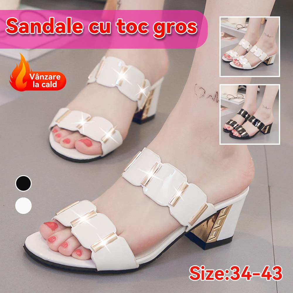 💥49% reducere🔥【34-43】Sandale noi pentru femei, confortabile, cu toc gros, la modă și confortabile, care nu obosesc la mers