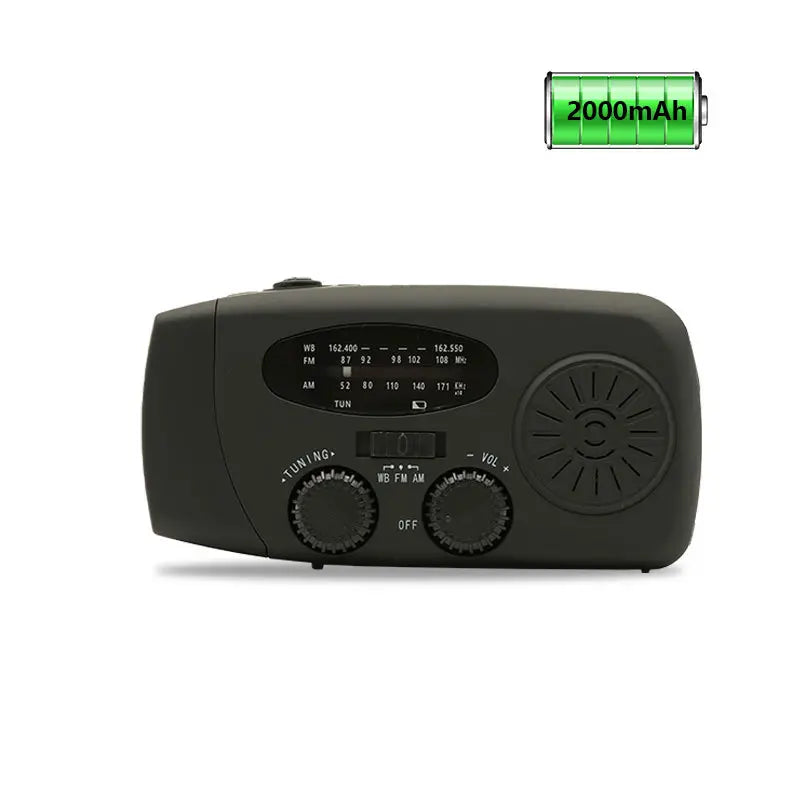 Radio de emergencia solar portátil multifuncional
