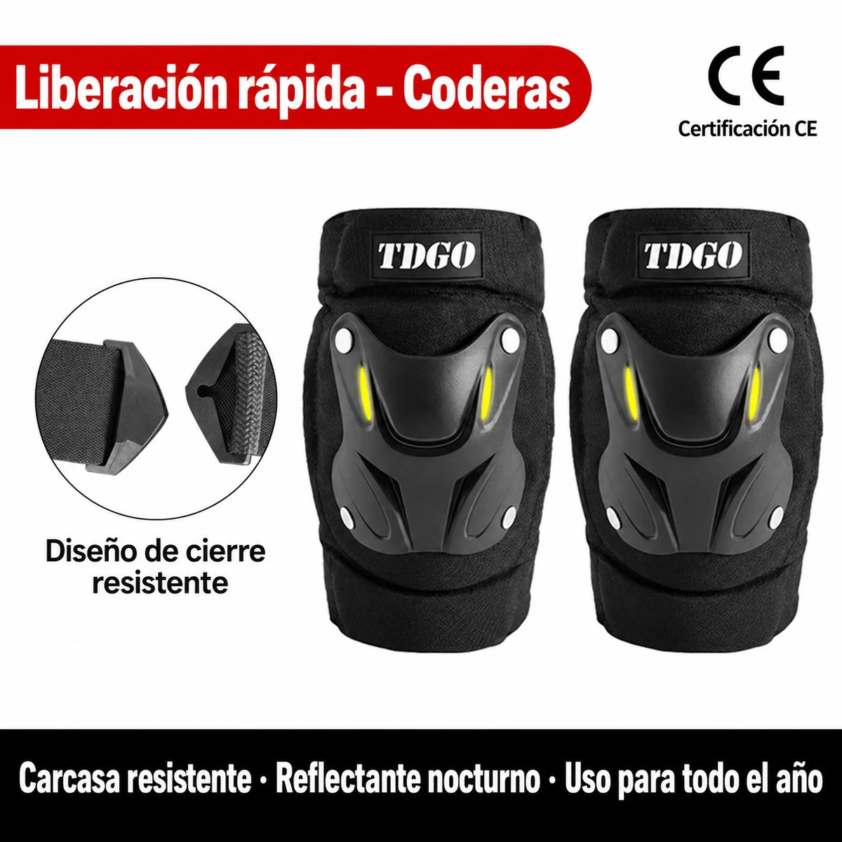 Rodilleras protectoras fluorescentes aptas para todas las estaciones, 🚴♂️🛠️ ideales para ciclismo y trabajos de mantenimiento.