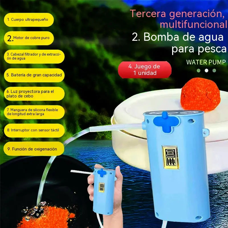 🎣🔥 Dispositivo para extraer agua al aire libre con toma de agua automática y sistema de iluminación integrado; incluye una manguera de regalo.