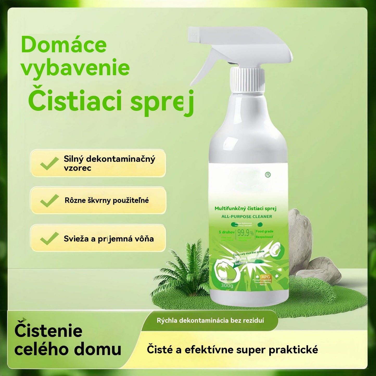 🔥 Akcia 2025 50% ZĽAVA🔥Univerzálny čistiaci sprej, bez oplachovania
