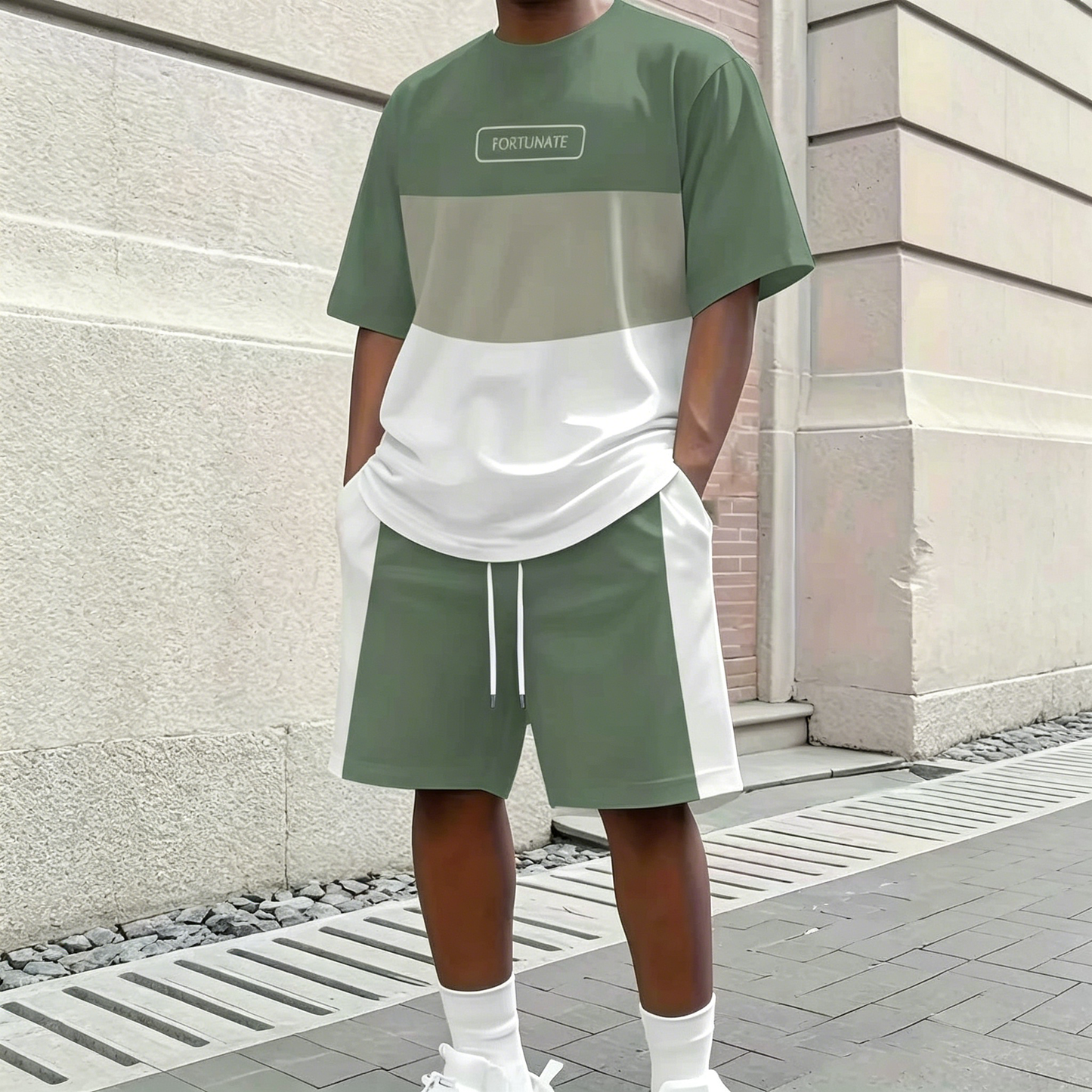 【Pago contra entrega】Conjunto deportivo de verano de 2 piezas para hombre: cómoda camiseta de manga corta y pantalones cortos para el día a día y el hogar.