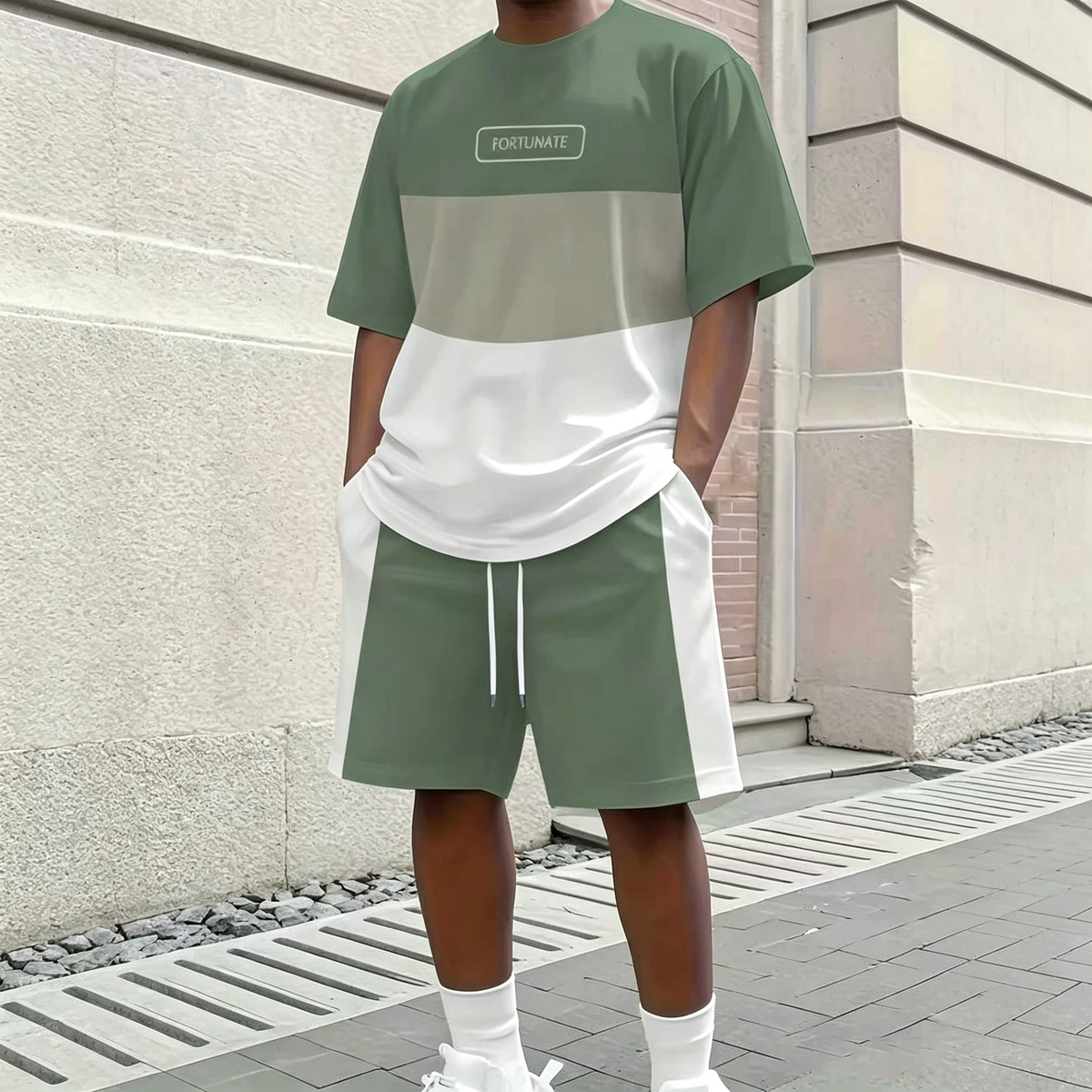 【Pago contra entrega】Conjunto deportivo de verano de 2 piezas para hombre: cómoda camiseta de manga corta y pantalones cortos para el día a día y el hogar.