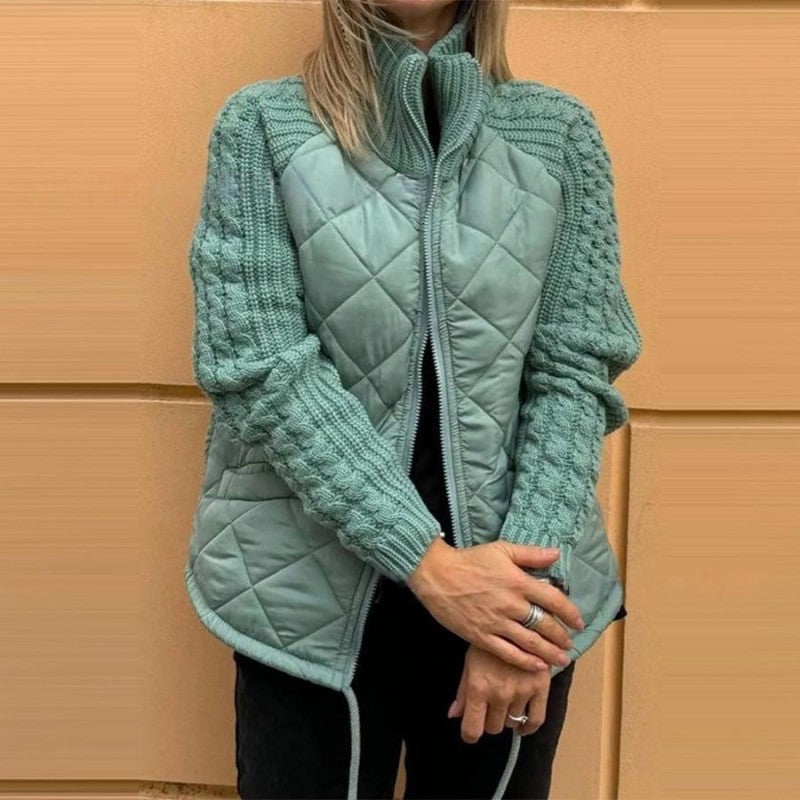 【S-3XL】🔥Jachetă tricotată cu model patchwork pentru femei