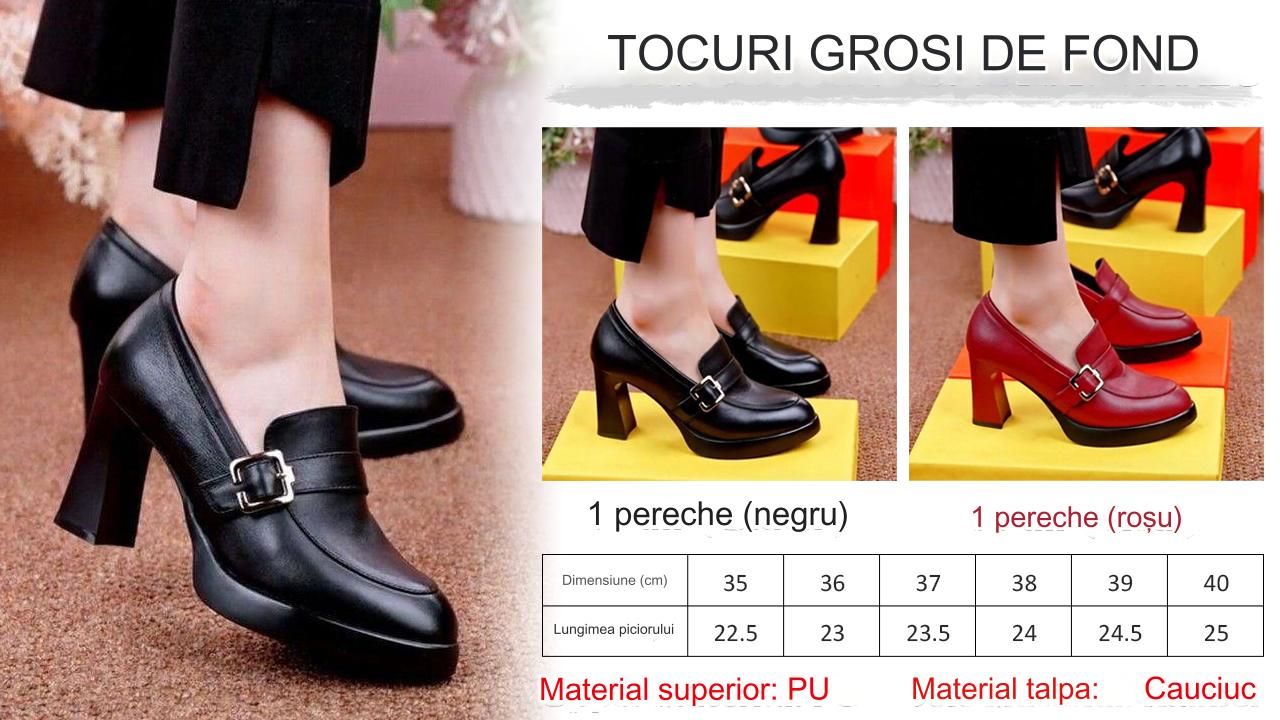 👠【35-40】2025 nové módne dámske kožené topánky na vysokom podpätku na hrubom podpätku