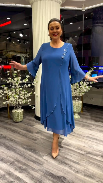 🌸【Reducere 50%】🔥【S-5XL】❤️ Rochie nouă din șifon de înaltă calitate 2024