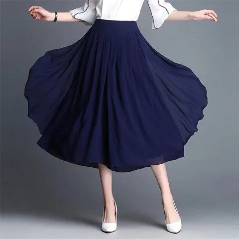 🔥🔥【52-115KG】2025 New Fashion Ice Silk Pantaloni din șifon subțiri cu talie înaltă