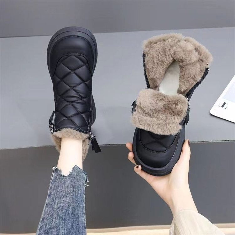 👢【35-41】 Nový štýl na jeseň a zimu, nepremokavé a protišmykové, teplé a módne, mäkké krátke členkové topánky. 3810838