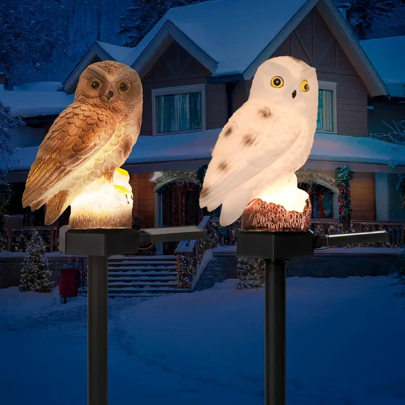 🦉 Lampă solară decorativă în formă de bufniță - Lumină caldă pentru grădina ta