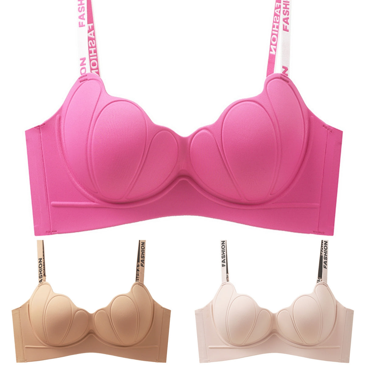 😍【3 kusy】Dámska push-up podprsenka bez oceľového krúžku, mäkká bavlna, pohodlná a priedušná❤️【40-85 ks】