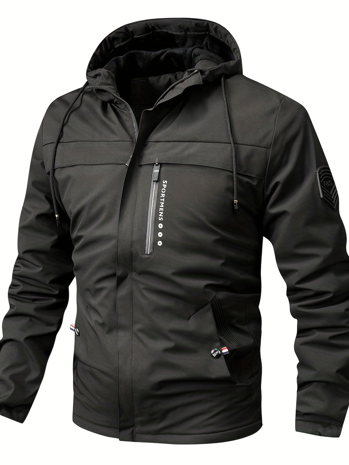 Pánska teplá fleecová bunda s kapucňou Outdoor Winter Jacket Nepremokavá bunda 3823178