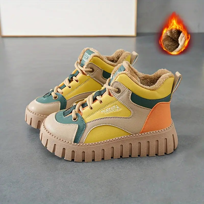 【35-40】2025 Topánky z pravej kože s mäkkou podrážkou, zamatové, s hrubou podrážkou