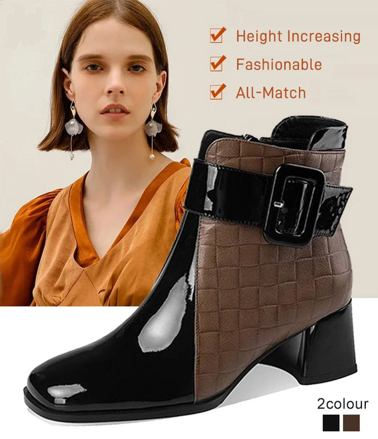 【35-40】👞 Dámske topánky s textúrou so štvorcovou špičkou 3757857