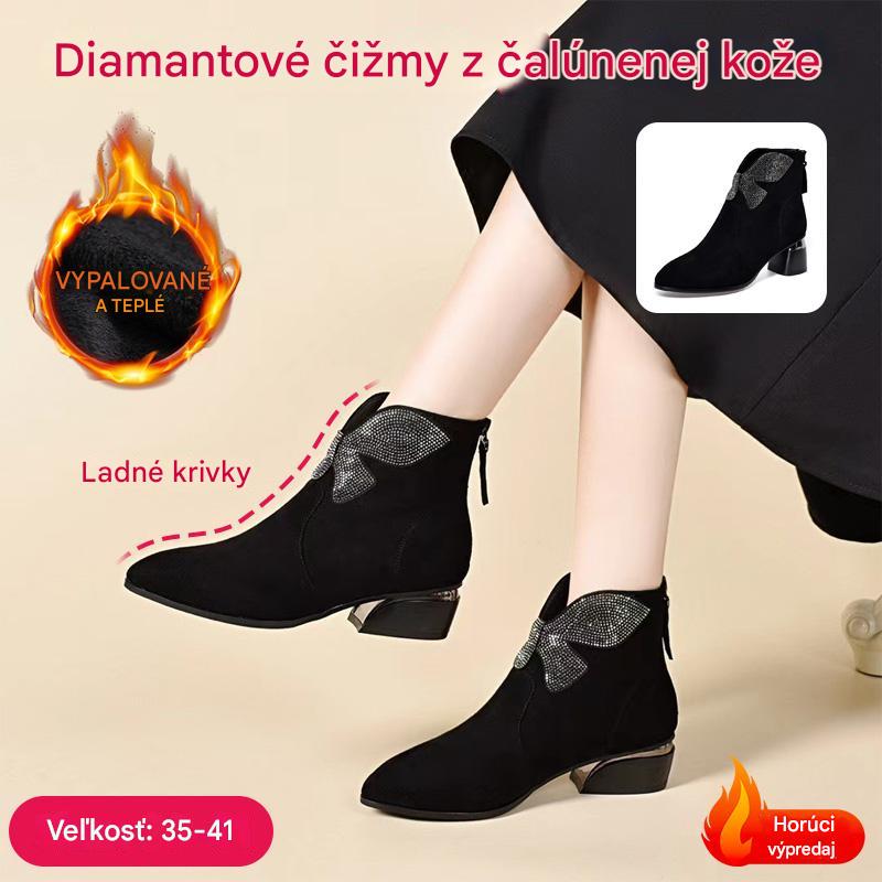 🔥【35-41】Cizme noi de toamnă și iarnă cu toc gros mat ascuțit, pantofi din piele 3882461