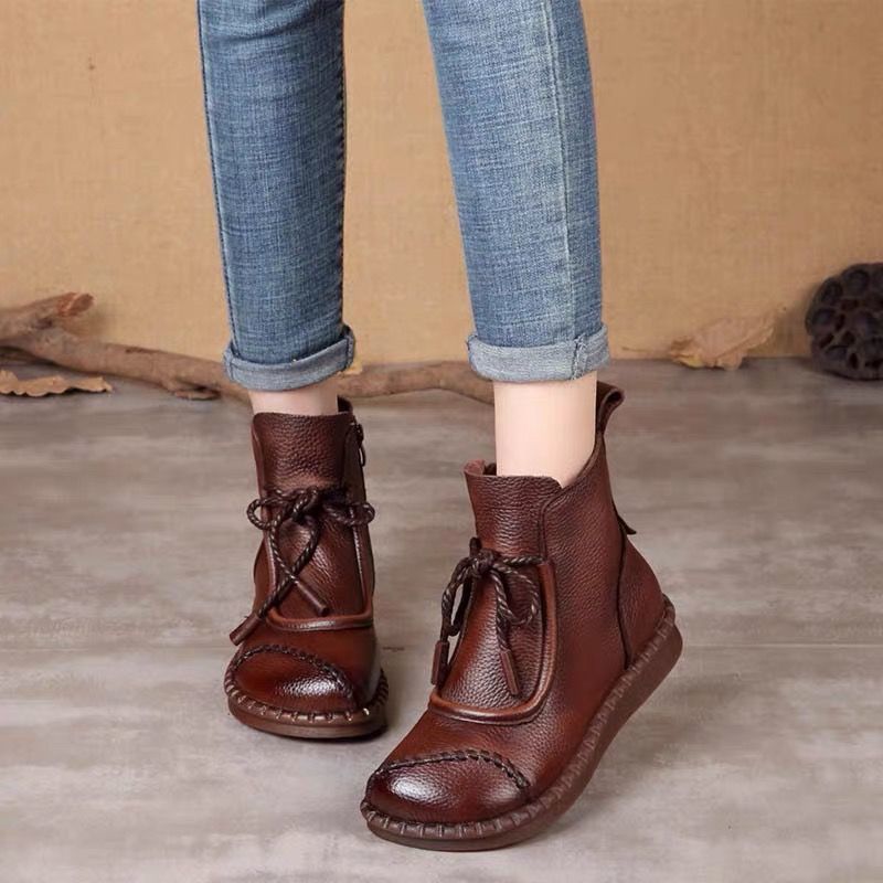 👢🔥【Tallas 35-40】👍Botas de cuero retro suave de nuevo estilo 2025, transpirables y cómodas