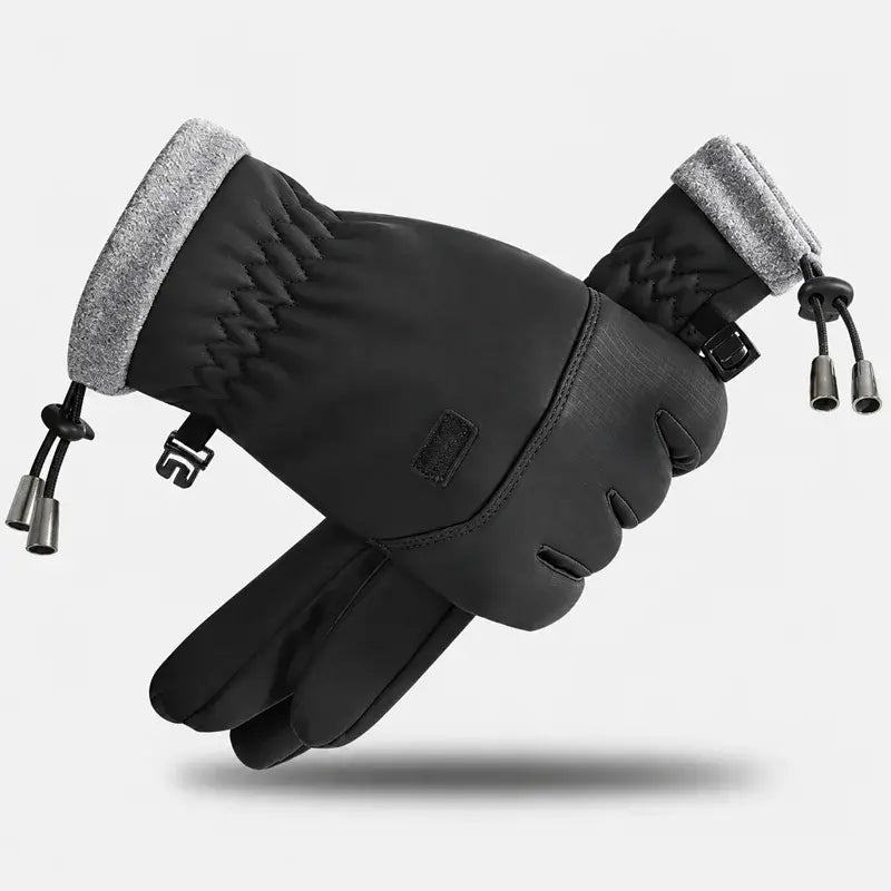 🧤 Guantes de invierno impermeables y resistentes al viento para hombre · Forrados de felpa · Compatibles con pantallas táctiles · Palma antideslizante · ¡Ideales para ciclismo, esquí y senderismo!