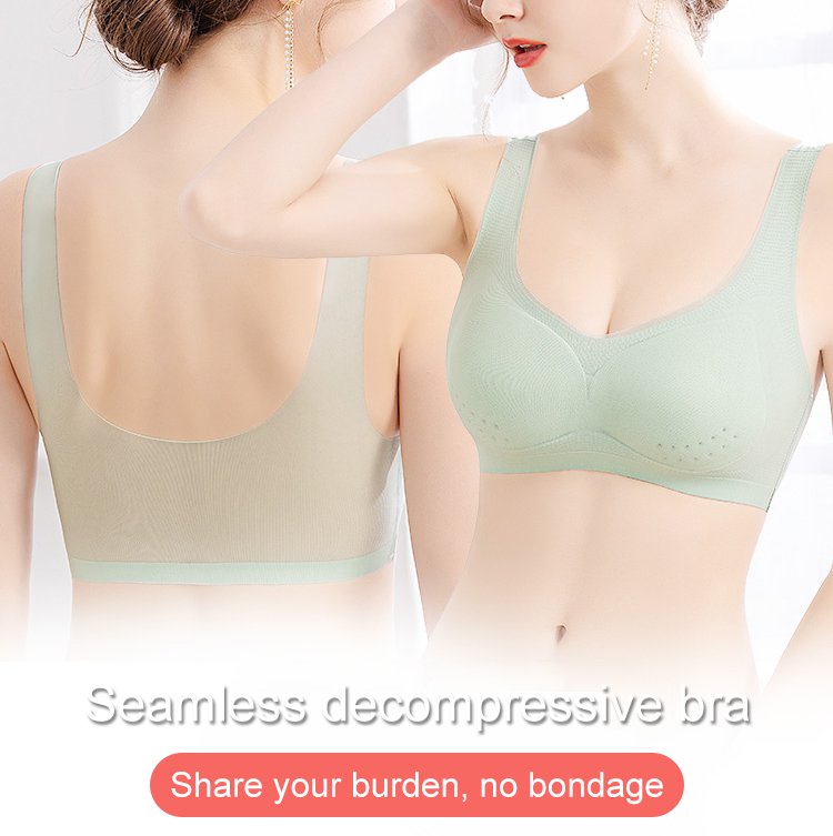 🌟【1 set = 3 bucăți】Sutien push-up fără cusături din mătase glacială 2025 ❄️Super confortabil | Potrivit pentru 40-120 kg | Confortabil și respirabil