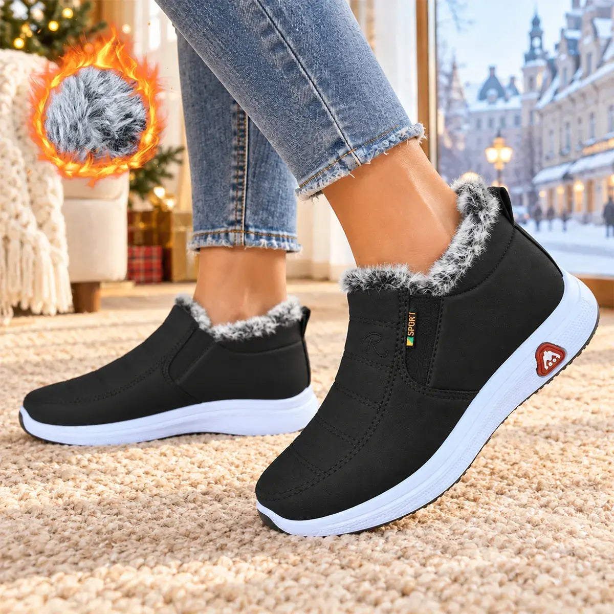 【Tallas 35–41】Botas de invierno para mujer, cálidas, impermeables y con aislamiento térmico.
