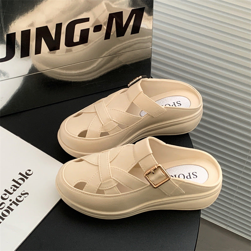 🥿✨【Nové zľavy na produkty】🔥【36-41】 2025 letné duté pohodlné a módne nové klinové papuče a sandále