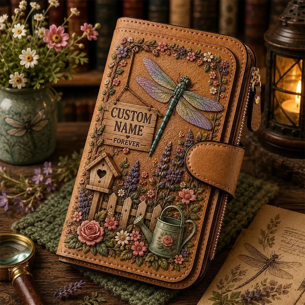 💰💰Cartera personalizada con relieve de jardín