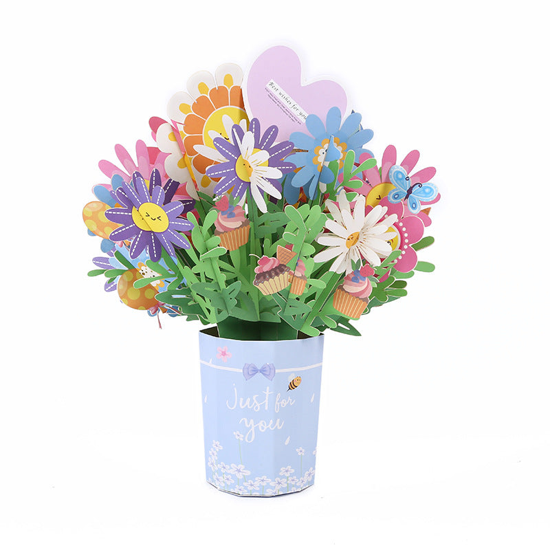 🌼【Kupte 1, získejte 1 zdarma】3D vyskakovací kytice s blahopřáním