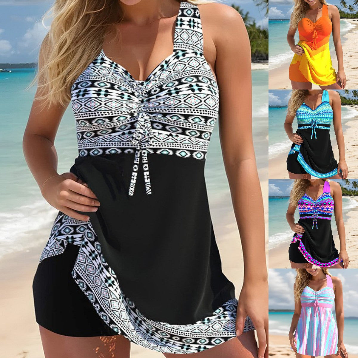 🏖️🏊♀️【S-5XL】✨Set dámskych plaviek s potlačou 2025👙【Topy + nohavice】
