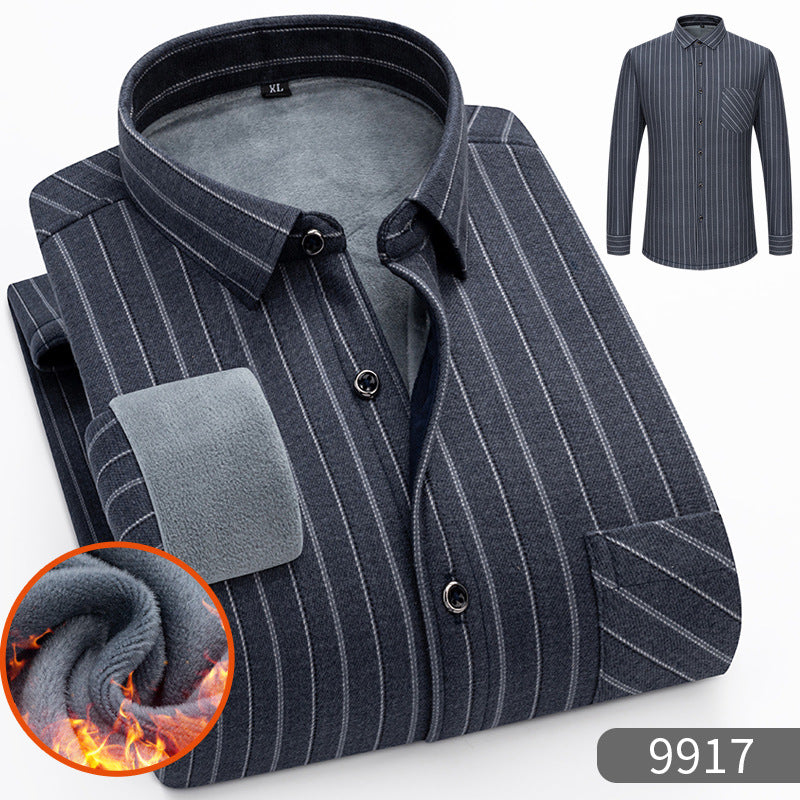 🔥【50% de descuento】 👔【L-5XL】Camisa cálida de manga larga