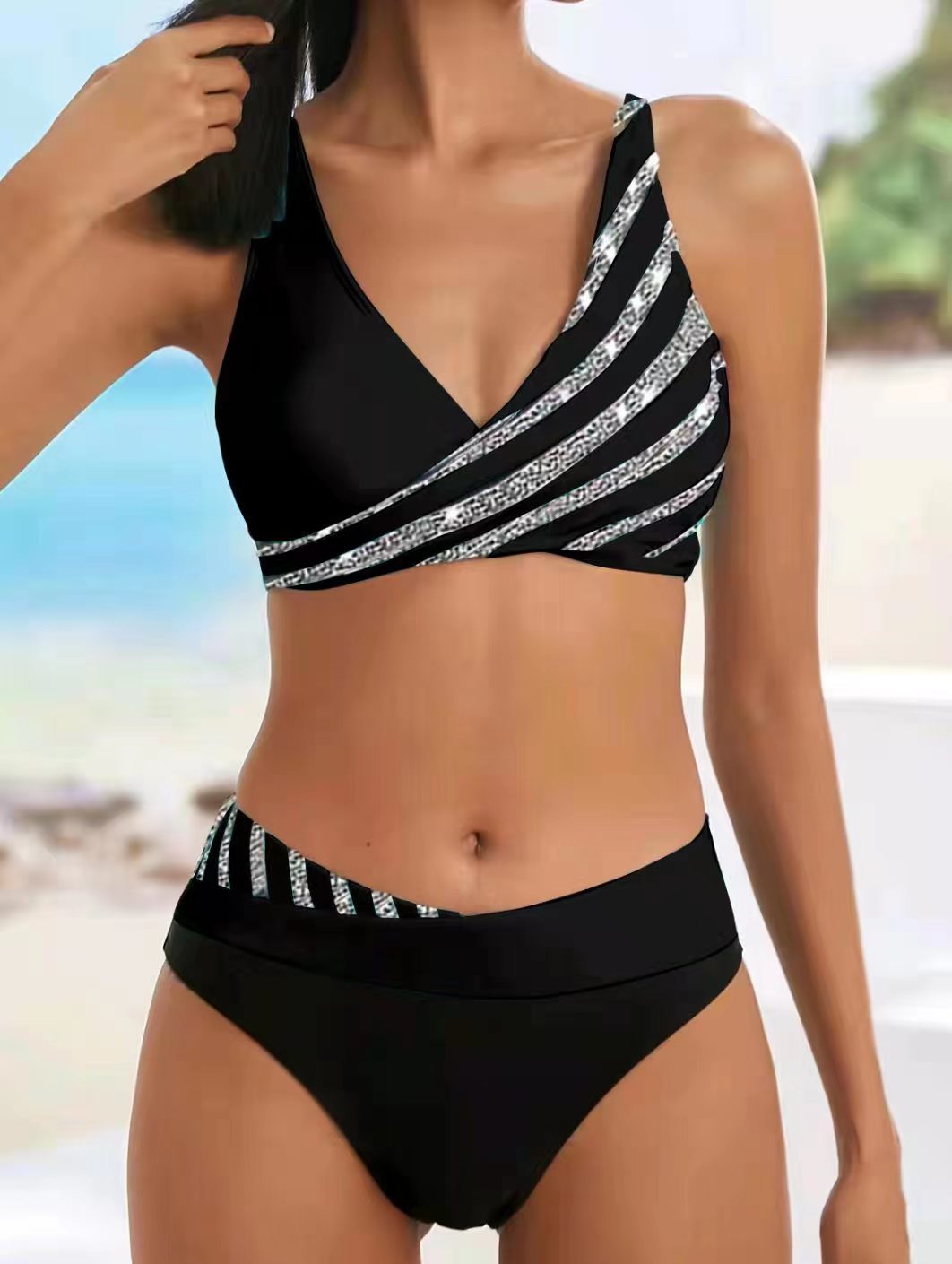 👙【Cumpără 1, primești 1 gratuit】👙Set de costume de baie cu imprimeu pentru femei, nou, 2025