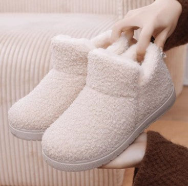 ⛄️【35-41】 Nové módne vlnené, zamatovo ploché teplé snehule