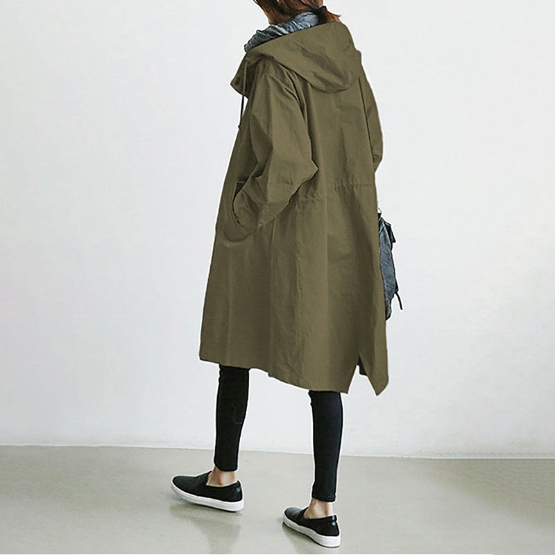 🧥 【S-5XL】 Nová jesenná dlhá ležérna vetrovka plus size veľkosti 2024, módna a elegantná 3753643