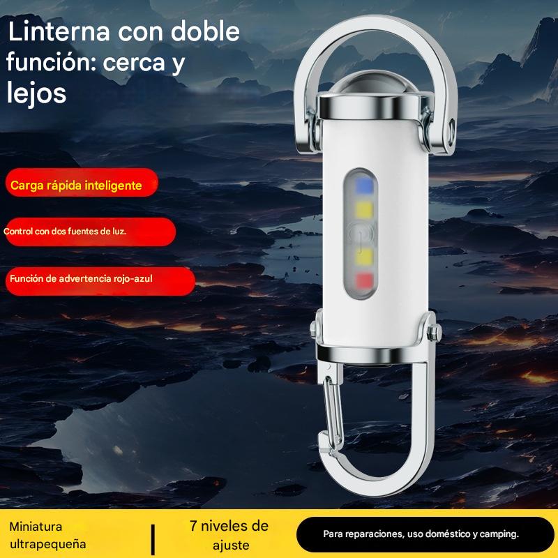 【Compra 1 y llévate 1 gratis】🔥Excelente venta🔥Linterna mini llavero superbrillante de 1200 lm, resistente al agua