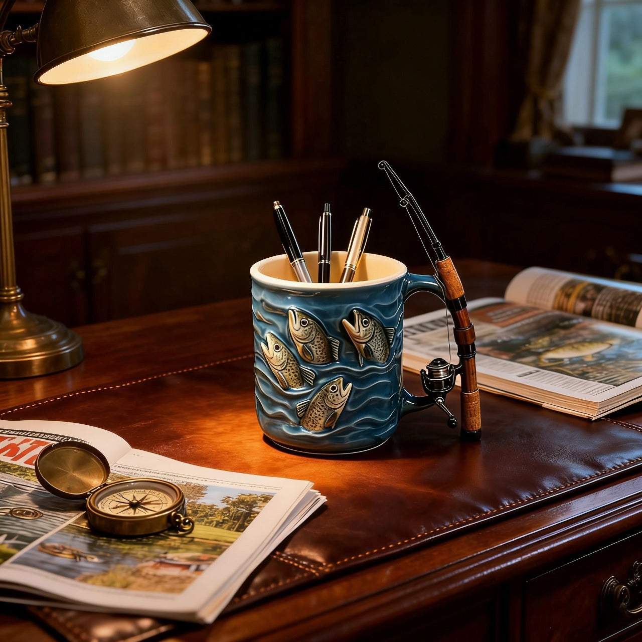 🎣【Výpredaj】☕ Nový kreatívny rybársky hrnček, vyrobený zo živice, špeciálne navrhnutý pre rybárov.