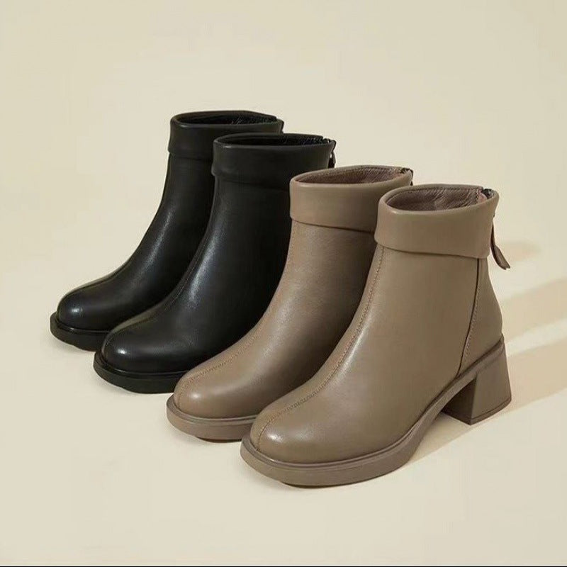 🍂【35-40】Cizme din piele noi pentru toamna și iarna 2024 3818457