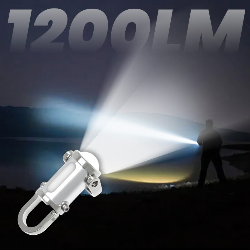 【Compra 1 y llévate 1 gratis】🔥Excelente venta🔥Linterna mini llavero superbrillante de 1200 lm, resistente al agua