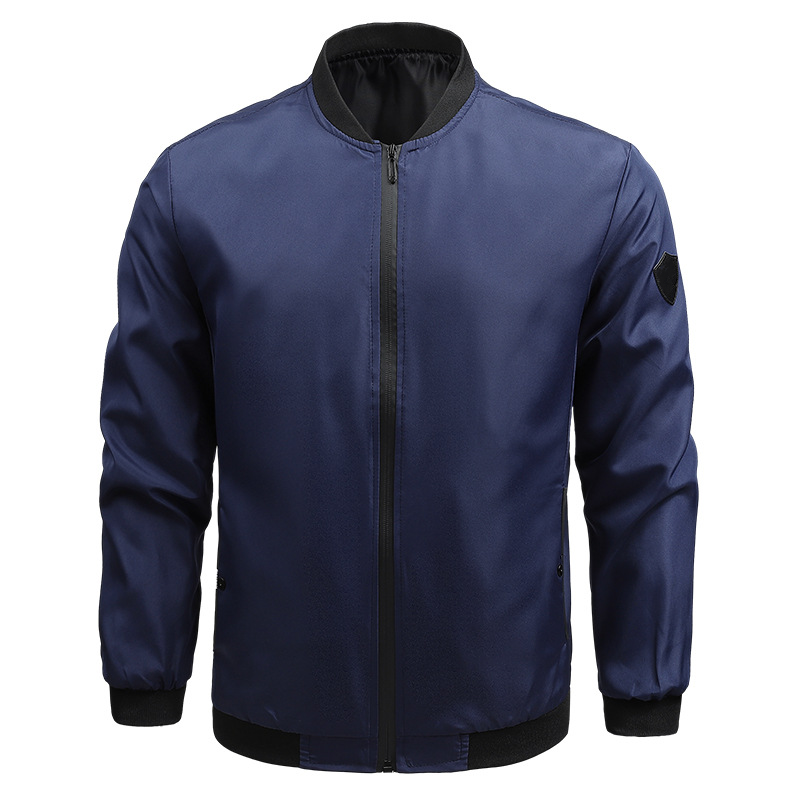 🚀🧥【50% zľava 🔥】【M–6XL】Pánska ležérna jednofarebná bomber bunda, plus veľkosť