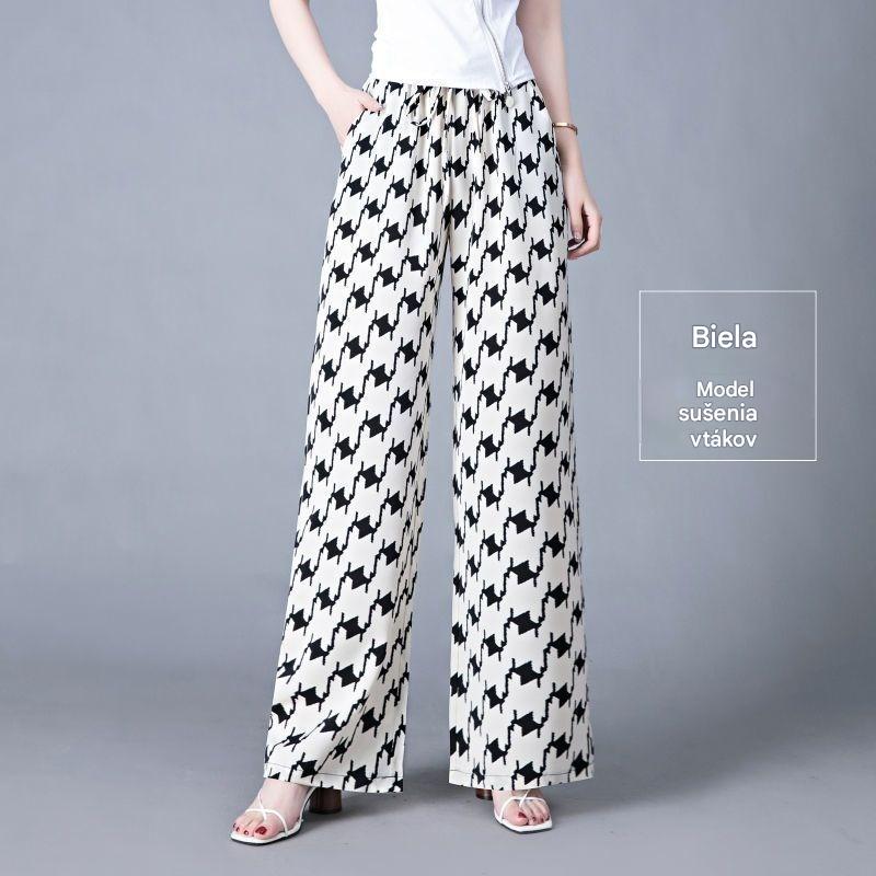 🔥 🔥【40-105KG】👖Dámske ležérne nohavice z ľadového hodvábu, plus size, slim strih, príjemné na dotyk a priedušné