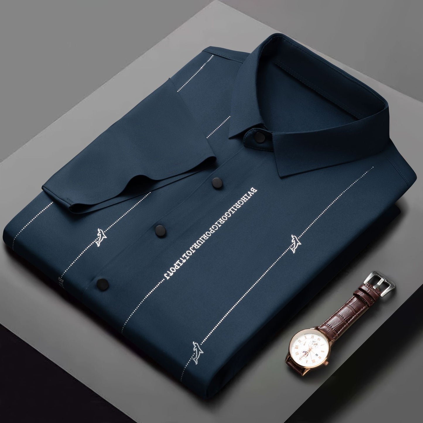 【M-4XL】Nové módne a pohodlné krátke rukávy pre mužov, super elastické, proti vráskam, nie je potrebné žehliť. 3715492