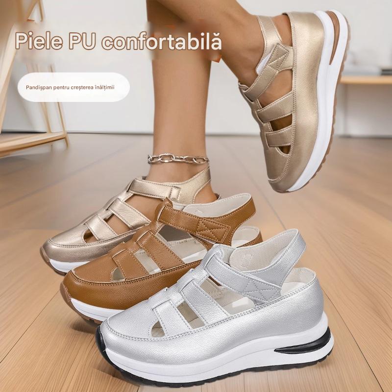 🏆【🔥Vânzare la cald】👡【35-43】2025 sandals casual cu pincul rotund înălțat, respirabil, cu fundul gros