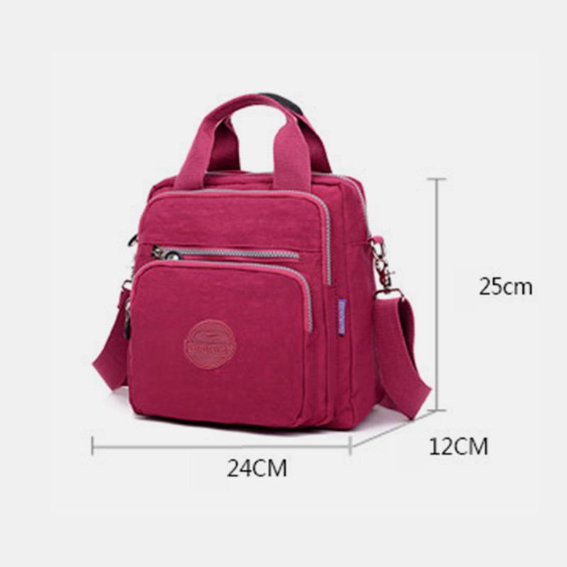 【La modă și versatilă】🎒Geantă cu fermoar dublu, geantă de mână, geantă de umăr