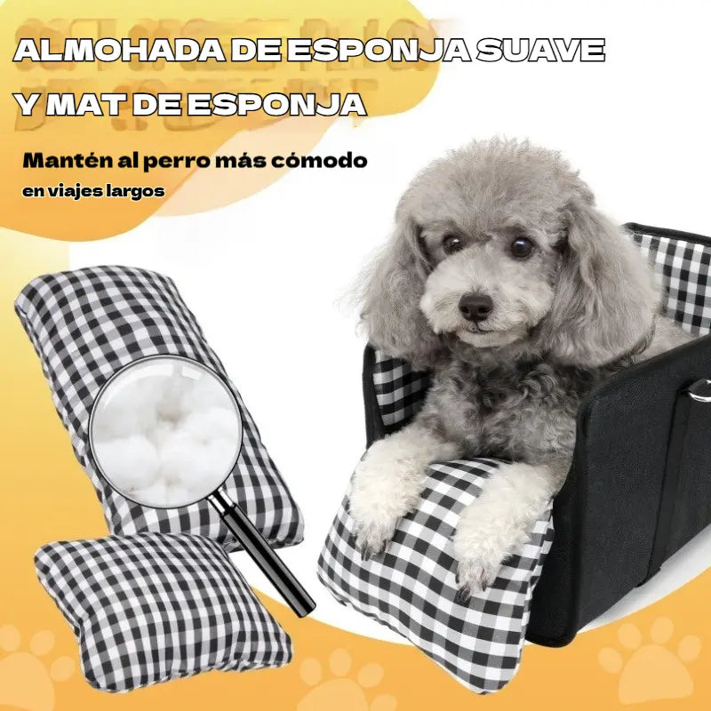 🐶¡Disfruta ahora de un 50% de descuento! 🎁Elevador de asiento portátil para perros para el coche, incluye cinturón de seguridad y transportín acolchado para mascotas.