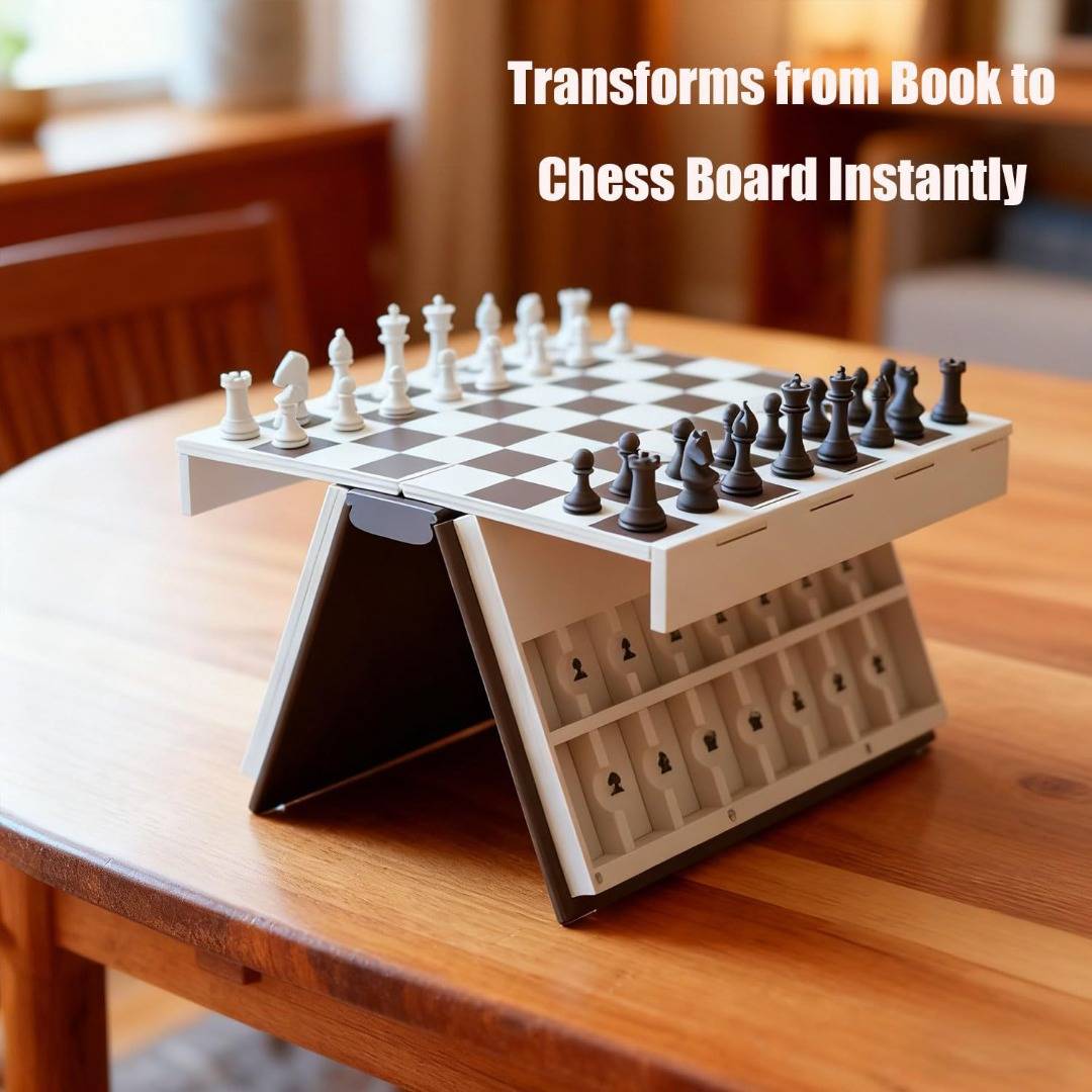 ♟️🧩 Šachová desková hra ve tvaru knihy
