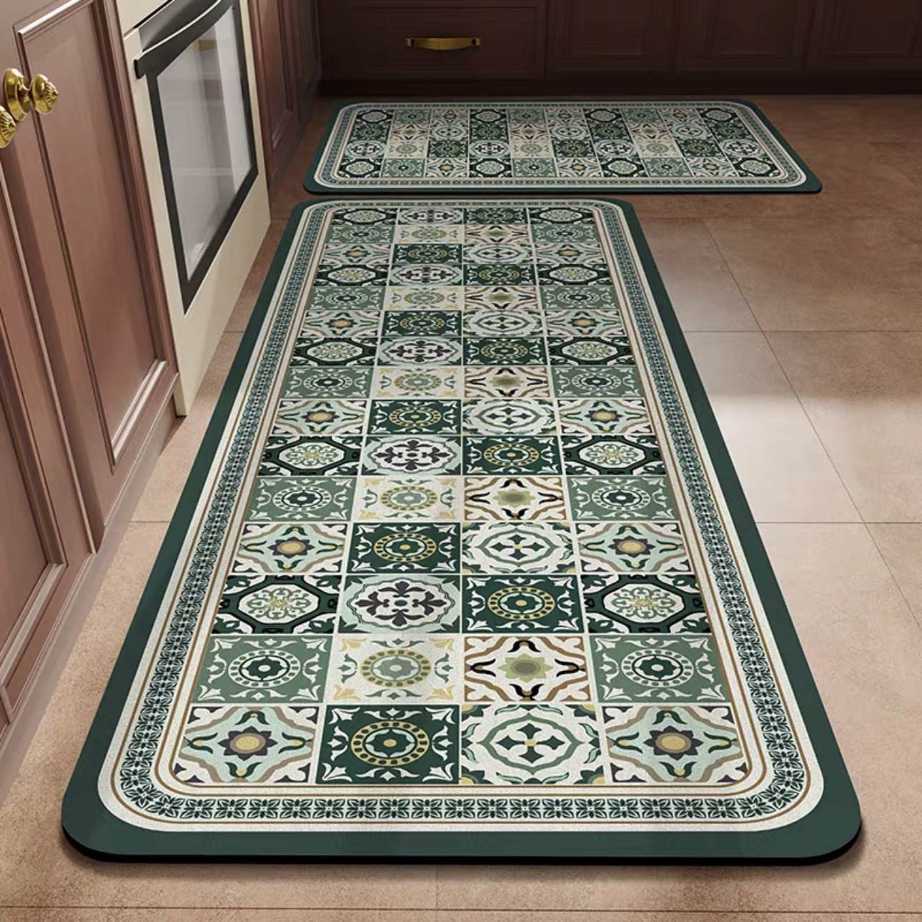 🛁 Covoraș absorbant ultra-rapid – podele uscate, siguranță garantată! 🌿 【Mare(40*120cm) + Mic(40*60cm)】