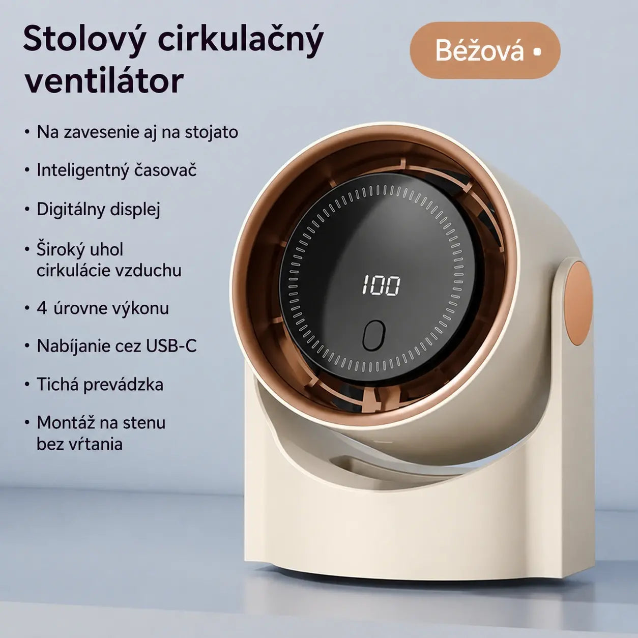 🧊🍃 Nový stolový turbínový ventilátor bez lopatiek (možnosť montáže na stenu)