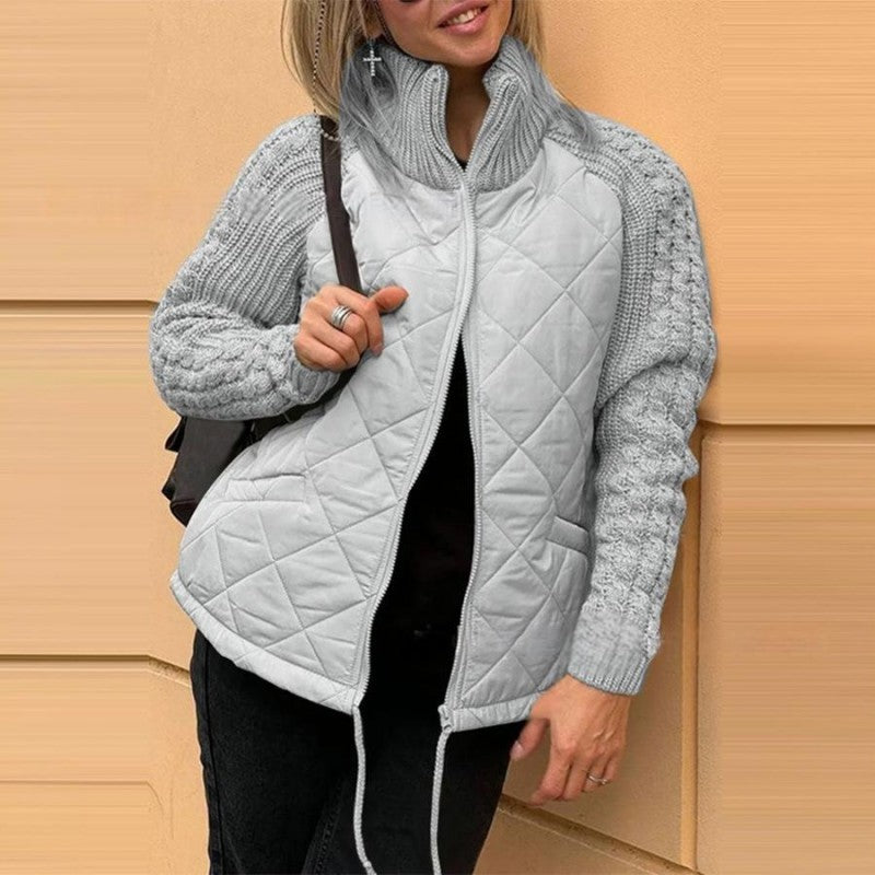 【S-3XL】🔥Jachetă tricotată cu model patchwork pentru femei