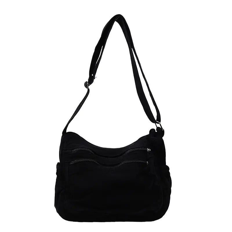👜Oferta limitada: -55%✨Bolso bandolera de lona desgastada de gran capacidad: diseño con múltiples compartimentos con cremallera y correa ancha ajustable para el hombro.