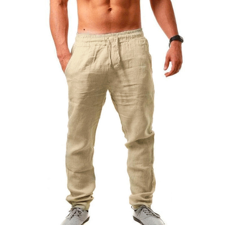💥【Časovo obmedzená ponuka】👖【S-4XL】2025 nové letné pánske voľné, priedušné a pohodlné ležérne tepláky z bavlny a ľanu