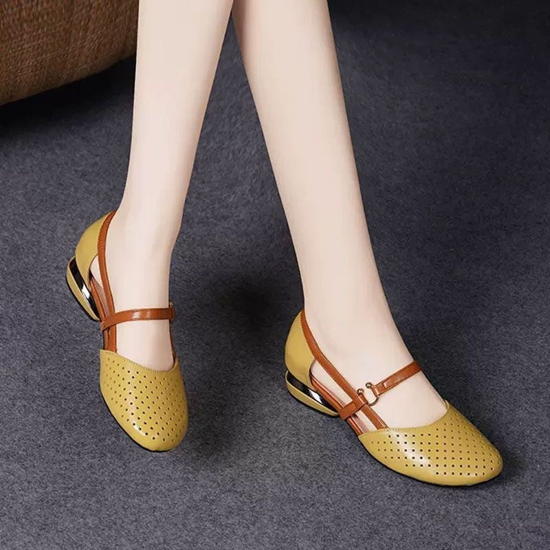 🔥👍【Tallas 35-41】Elegantes y cómodos zapatos casuales de piel auténtica transpirable con suelas suaves